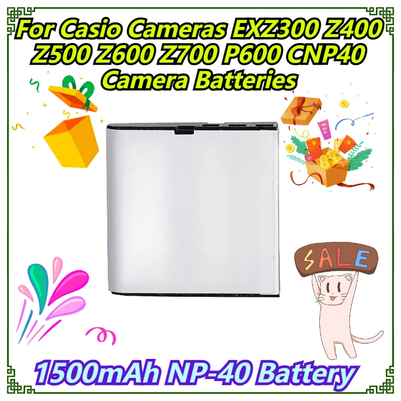 

1500mAh NP-40 Battery For Casio Cameras EXZ300 Z400 Z500 Z600 Z700 P600 CNP40 Camera Batteries