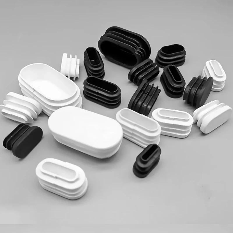 Oval Oblong Tubes End Caps Elliptical Plastic Square Tube Pads Inserts Table Feet Chair Plastic Dust Plug Pipe Inserts image 5