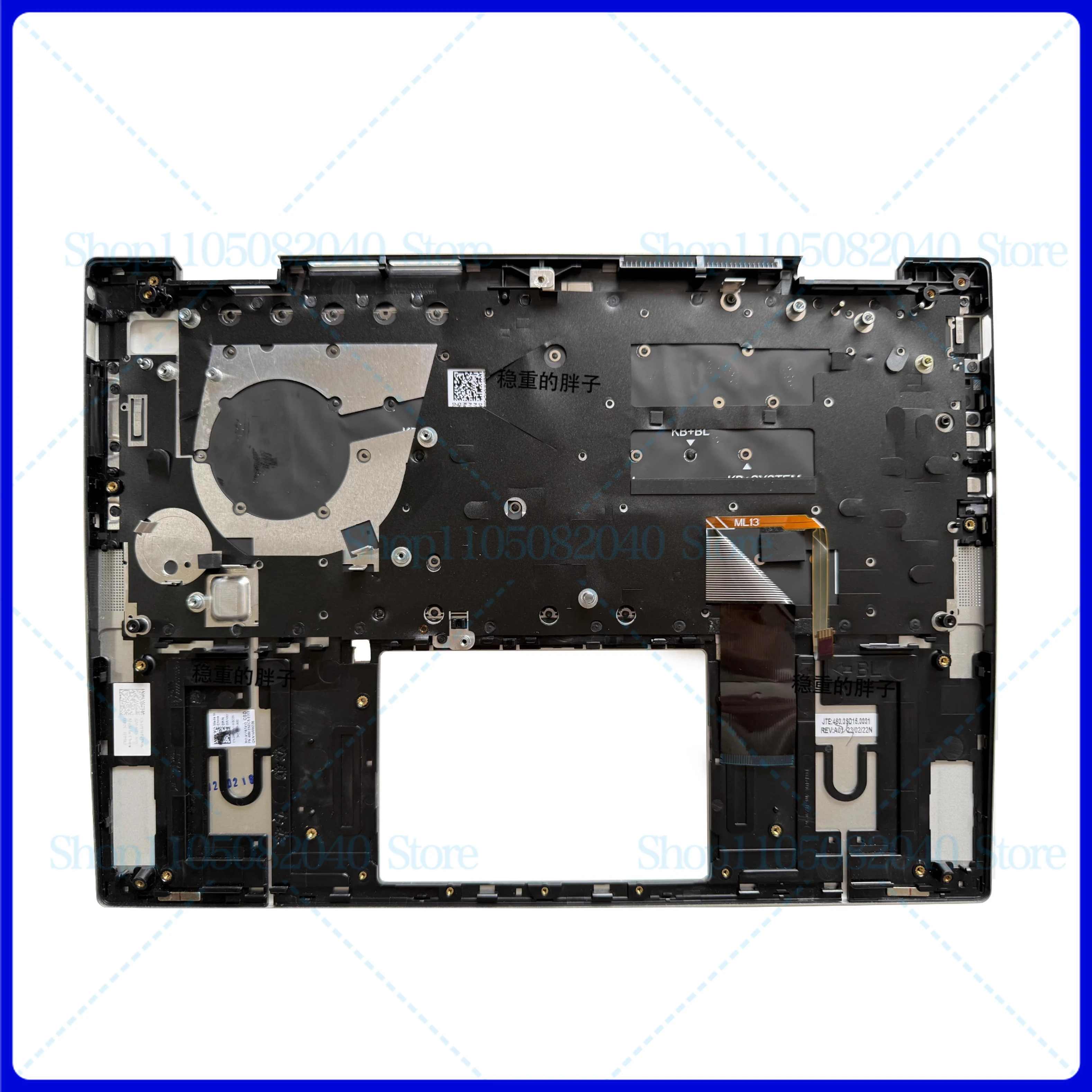 For DELL Inspiron 7430 7435 2-in-1 C Case with Backlit Keyboard 0MF0F1