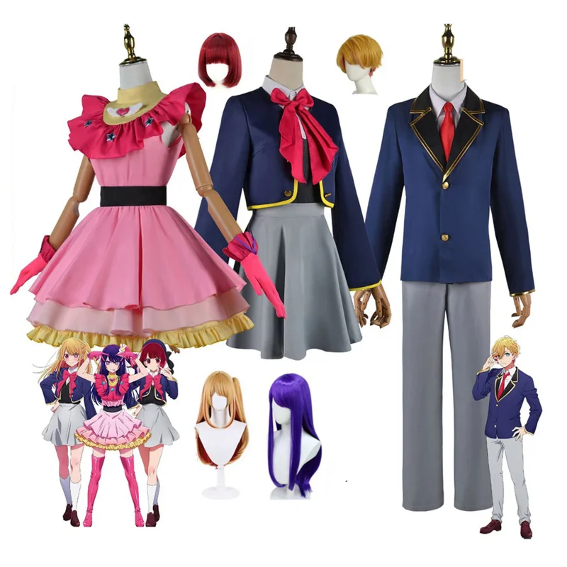 Anime Oshi No Ko Ai Hoshino Cosplay Arima Kana hoshino Rubii Role Play Costume Campus Girl Uniforms Dress Wig Suit 2024