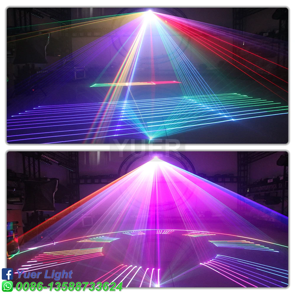 Imagem -06 - Rgb Iluminação Profissional de Palco Projetor Laser Scanner Light Show dj Disco Bar Clube Festa Casamento 600mw 1w Dmx512