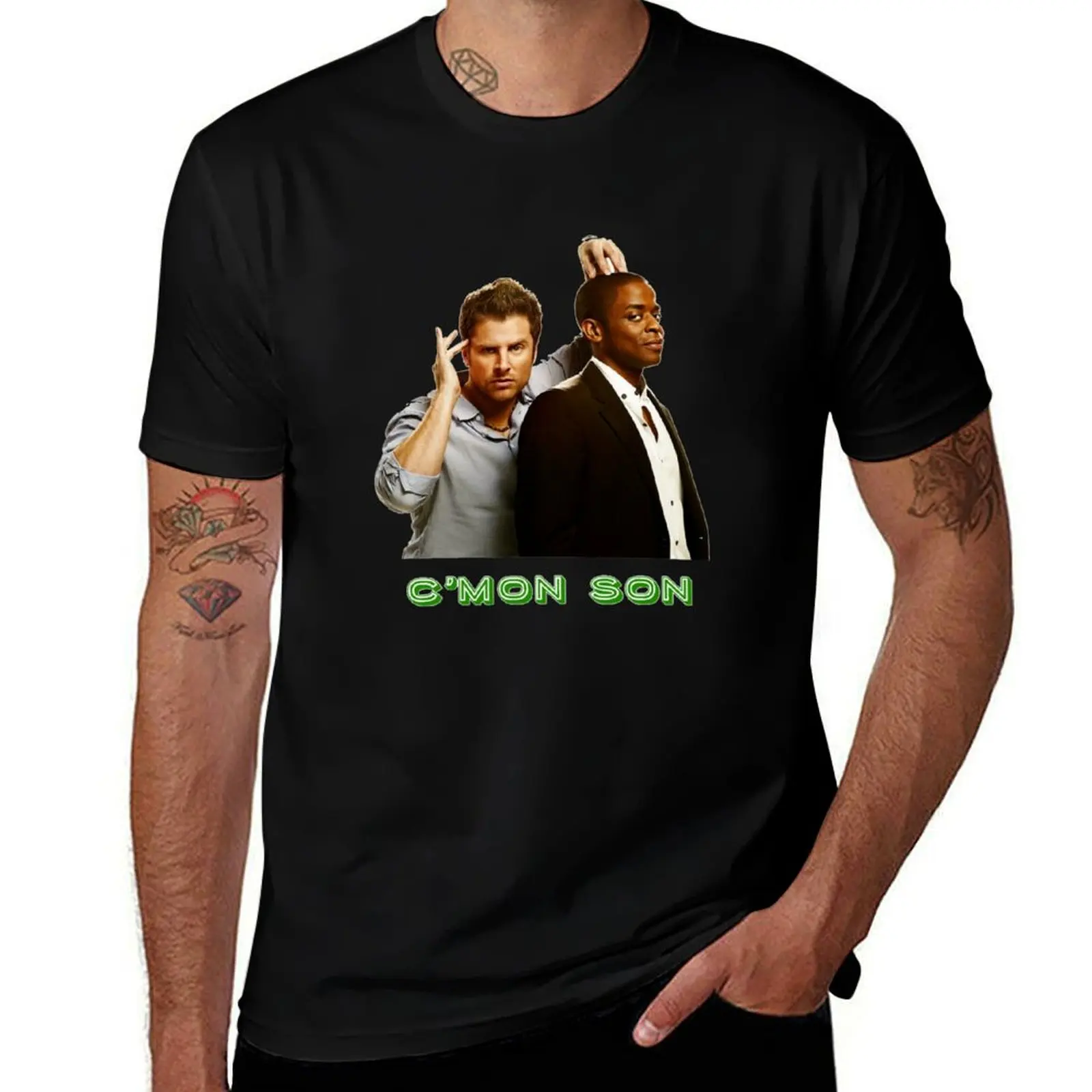 

Psych C'mon Son design T-Shirt cute tops funny meme t-shirts funny shirt cotton baggy shirts big and tall t shirts for men
