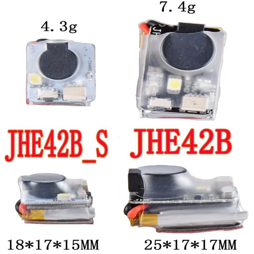 JHEMCU JHE42B/ JHE42B _ s Finder 5V Loud Buzzer Tracker LED zumbador alarma Super 110dB w para Dron FPV