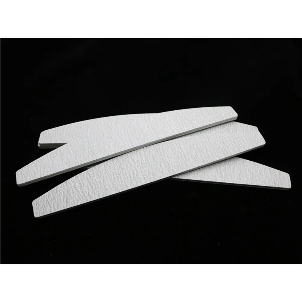 Lima per unghie grigia ad alta abrasione per la limatura di unghie naturali, finte ed extension, strumento curvo per manicure e lucidatura