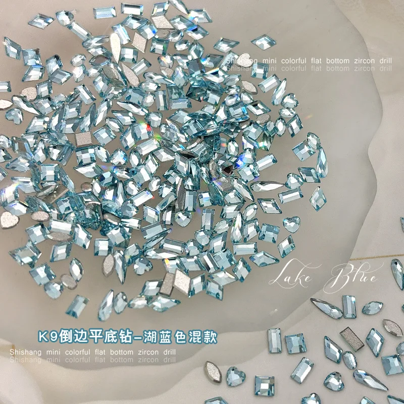 50 SZT. K9 Błyszczące Płaskie Cyrkonie do Paznokci Kryształowe Diamenty Części Akcesoria do Dekoracji Paznokci Materiały do Manicure