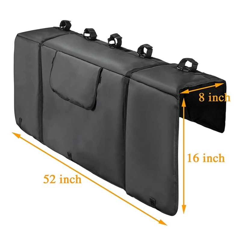 Tailgate Pad For Mountain Bike With Bike Fixing Straps Truck Protection Tailgate Pad Carries Up To 5 Bikes