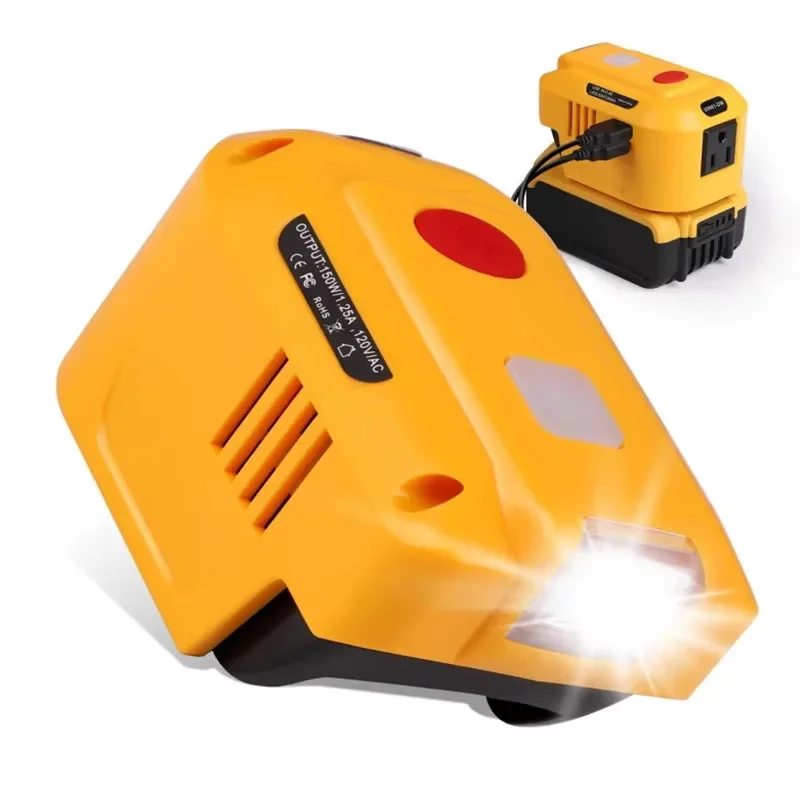 For Dewalt Lithium Batteries EU/US DC 20V/18V To AC 110~120V Power Station Inverter Power Supply Charger Portable Power Supply