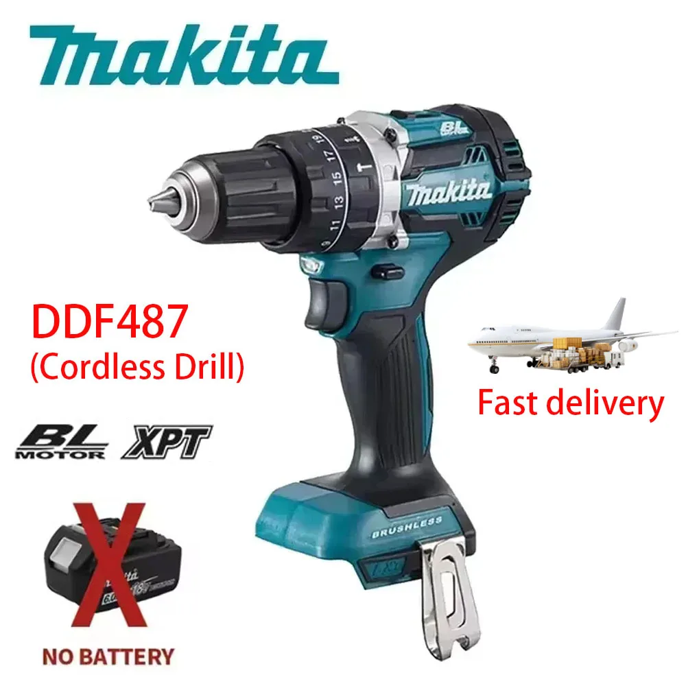 

Оригинальный аккумуляторный ударный шуруповерт Makita DDF487, бесщеточный, 18В, электроинструмент