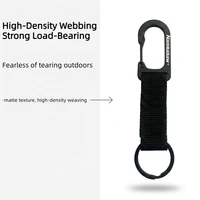 1/2Pcs Webbing Spring Snap Hook Carabiner Quick Clip Key Ring Keychain Backpack Accessory for Outdoor Camping Hiking EDC Gear 5