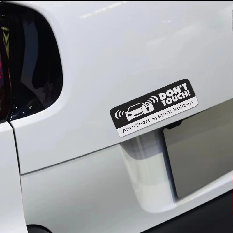 Anti-Theft System Reminder Car Sticker Kick Plate Open Warning Reflective Waterproof PVC Vinyl Decal Self Adhesive Bumper