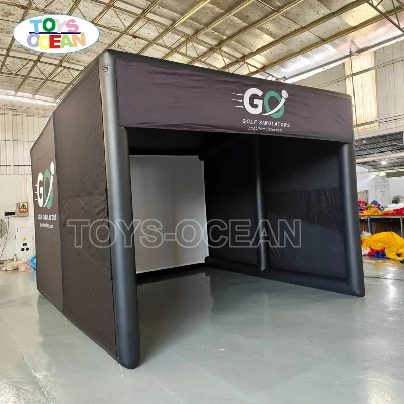 Outdoor Mobile Golf Simulator, Inflatable Golf Simulator Enclosure for Event & Golf Range