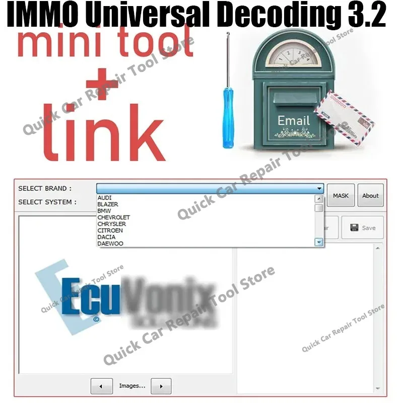 IMMO Universal Decoding 3.2 Remove IMMO Code Of ECU With Free Keygen EcuVonix 3.2 Unlimited Crack OBD2 Scanner Maintenance Tools