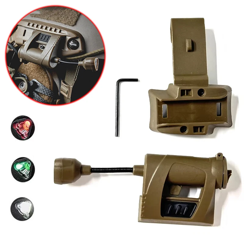 

НОВЫЙ тактический светильник для шлема, 3-режимный светодиодный фонарик, уличное ночное освещение для лазерной охоты, военный велосипедный шлем, лампа для рыбалки