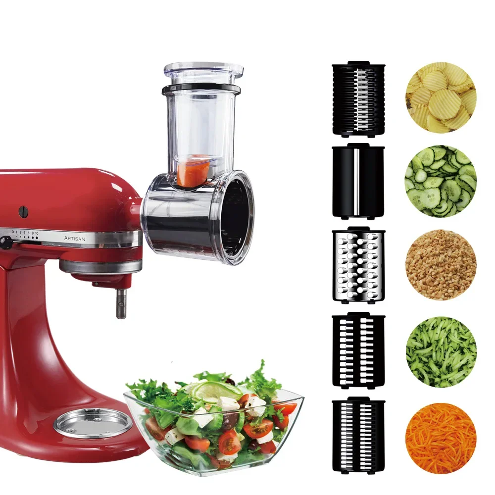 

New KitchenAid Chef Machine Large Caliber Vegetable Cutter, Chubao Kaishanyi Pressed Noodles and Meat Grinder Accessories