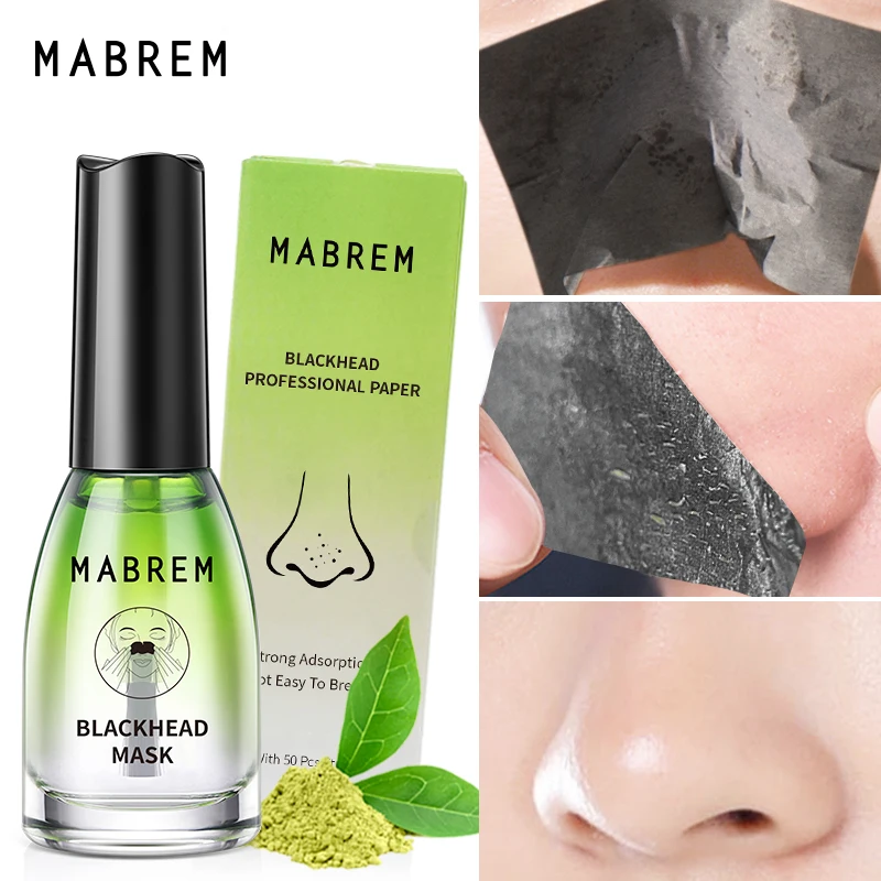 MABREM Blackhead Remover Face Nose Mask Pore Strip Black Mask Peeling Acne Treatment Deep Cleansing Mask Oil Control Skin Care