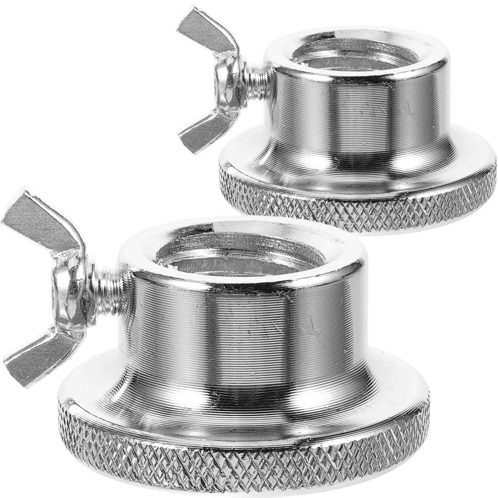 2PCS 25cm Double Lock Hex Nuts Casting Iron Anti-slip Screw Clamps for Barbell Dumbell Weight Lifting (Silver)