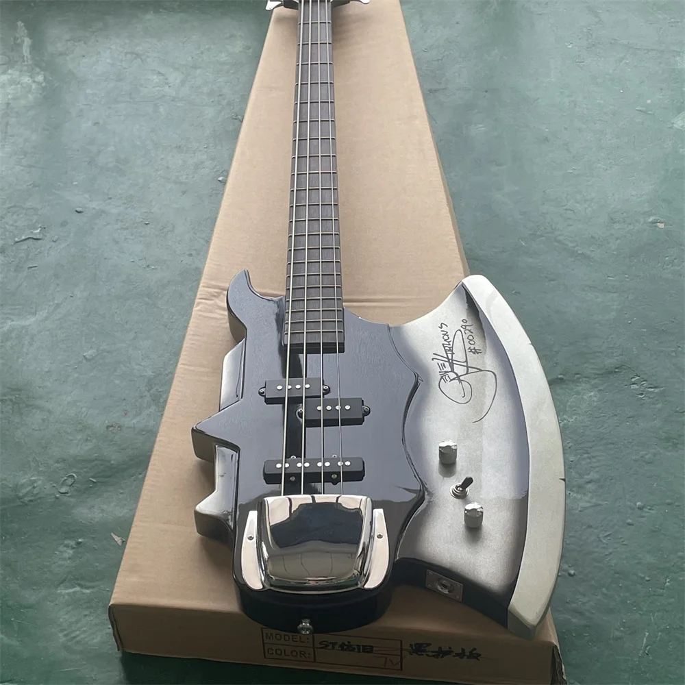 In Stock Free ShippingForestwind guitar Gene SIMMON Axe 4 strings Bass Electric musical instrument shop Real picture electric