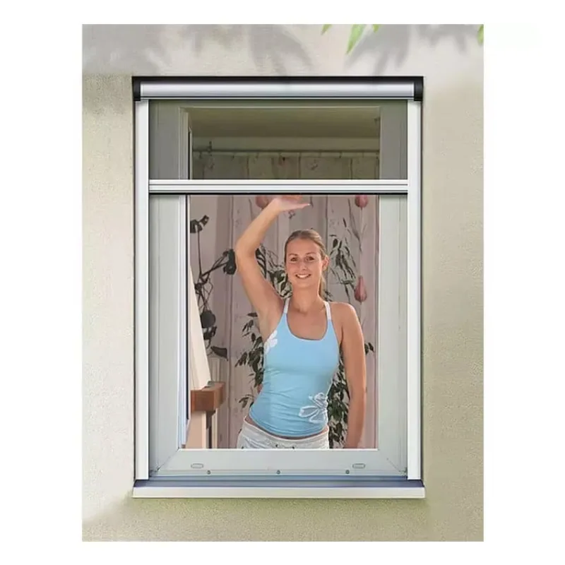 Customization Custom Modern Roller Aluminum Frame Anti Mosquito Dust Insect Net Fiber Glass House Design up Down Sliding Fly Scr
