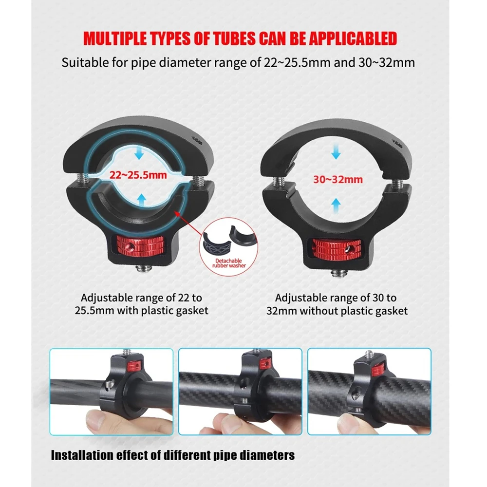 1/4 المسمار المعادن الدراجات دراجة جبل دراجة نارية المقود حامل ل GoPro13 12 11 10 9 8 Insta360 ONE X X2 X3 DJI Osmo Action 3 4
