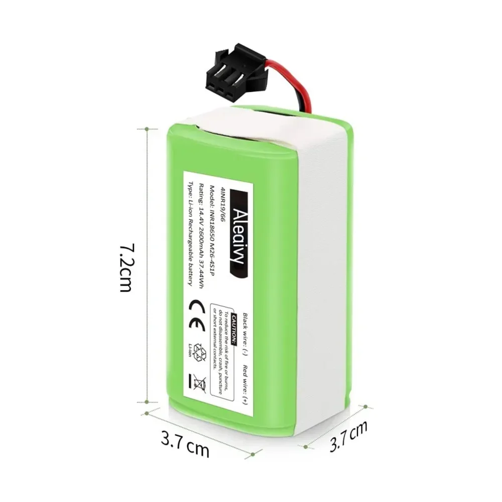 Batteria di ricambio ricaricabile agli ioni di litio originale da 14,4 V 2600 mAh compatibile con Ecovacs Deebot N79S, N79, DN622, Eufy RoboVac 11,11S