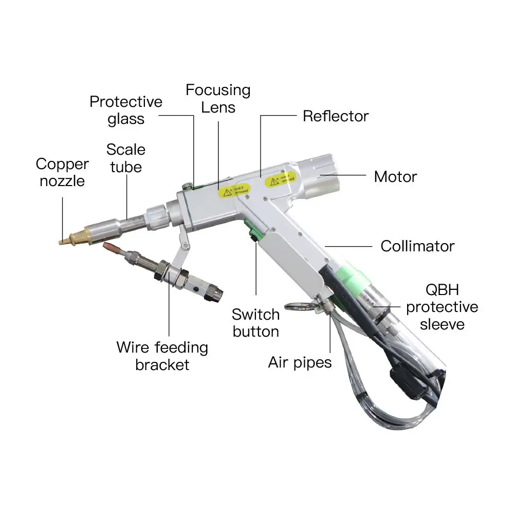 Immagine 3: Applicabile alla testa di saldatura e pulizia laser RayTools con alimentatore di filo BW101-GS, set di sistema di saldatura laser per macchina di saldatura a fibra
