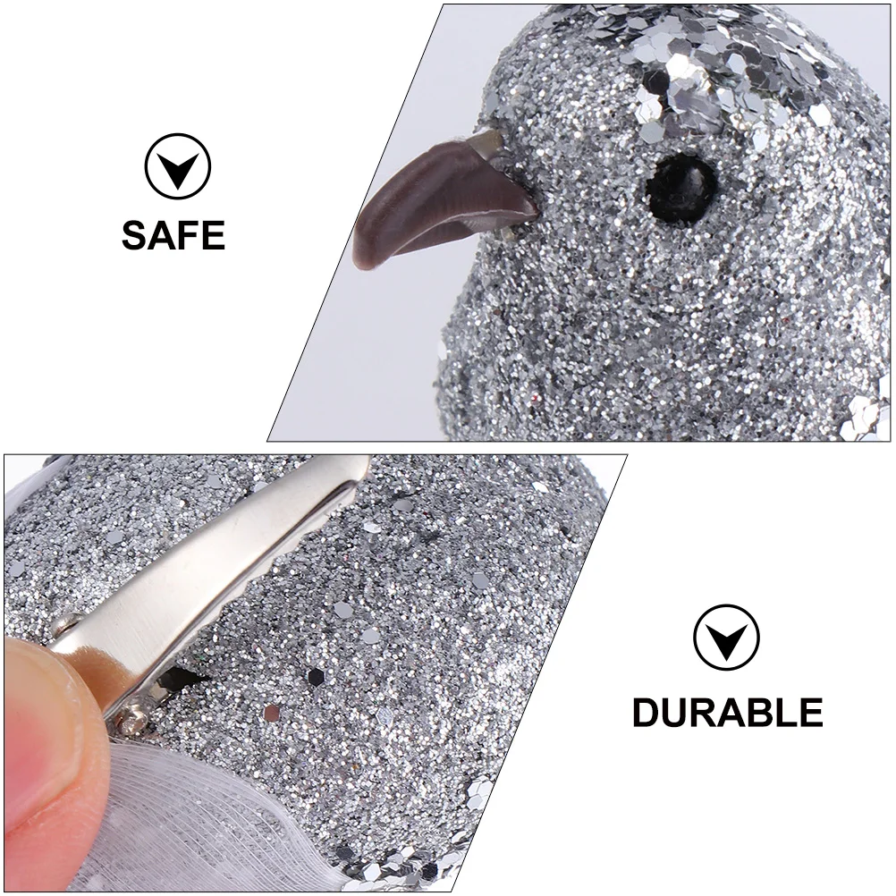 

6 Pcs Small Simulated Bird Decorations Decorative Foam Birds for Crafts Christmas Simulation Tree Ornaments