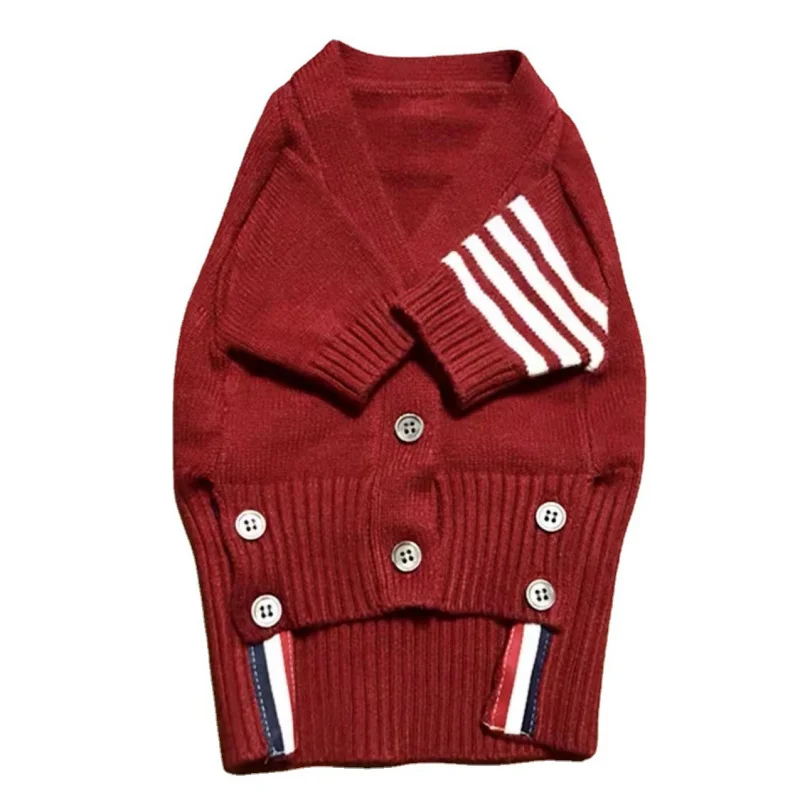 

Модный зимний вязаный свитер, кардиган, теплая одежда для собак, пуловер для кошек, щенков, свитер для домашних животных, одежда