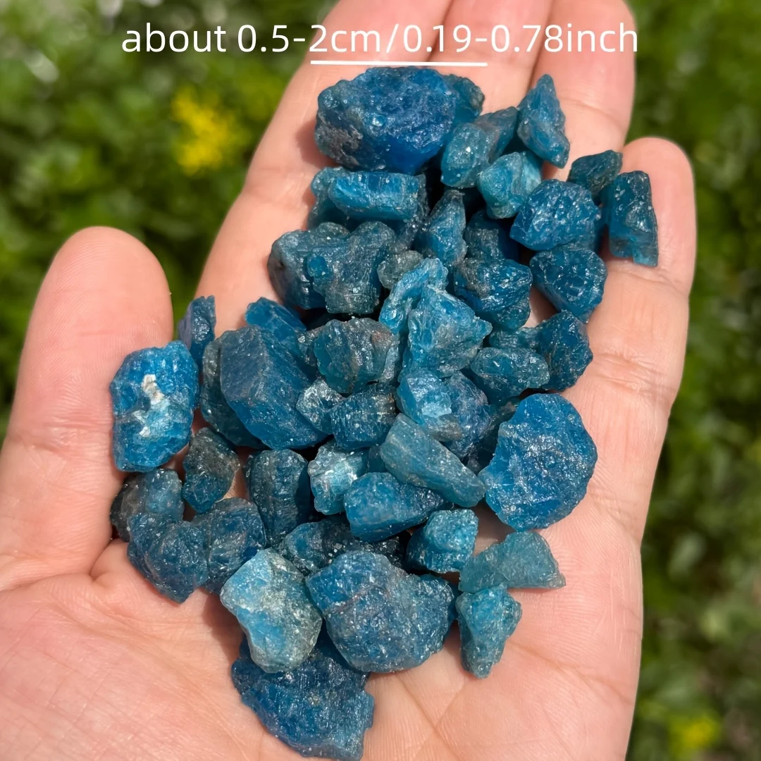 Natural Blue Apatite Rough Stone Raw Crystal Mineral Specimen, Natural Gemstone Rock for Collection Home Desk Decor Gift