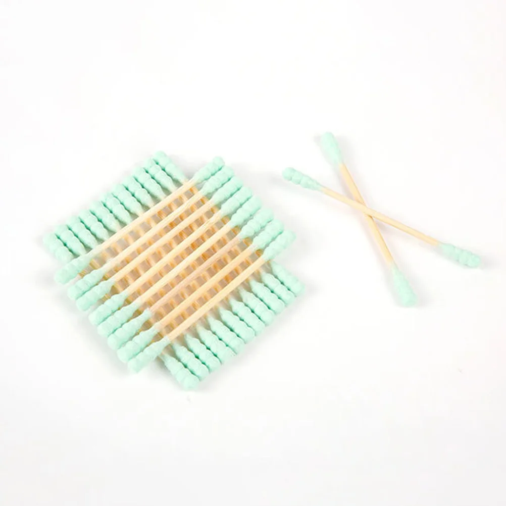 1000 pezzi tamponi di cotone usa e getta doppia testa bastoncini di pulizia a spirale multiuso orecchio strumenti artigianali per unghie tamponi di cotone