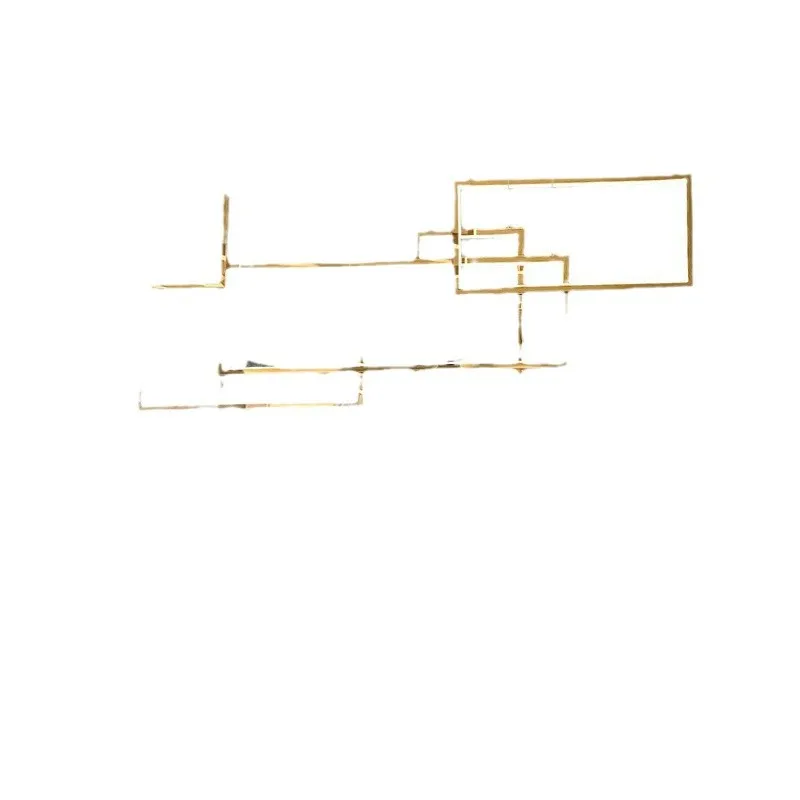 

Nordic square chandelier, simple and personalized designer bar lobby front desk mirror stainless steel restaurant bar lighting
