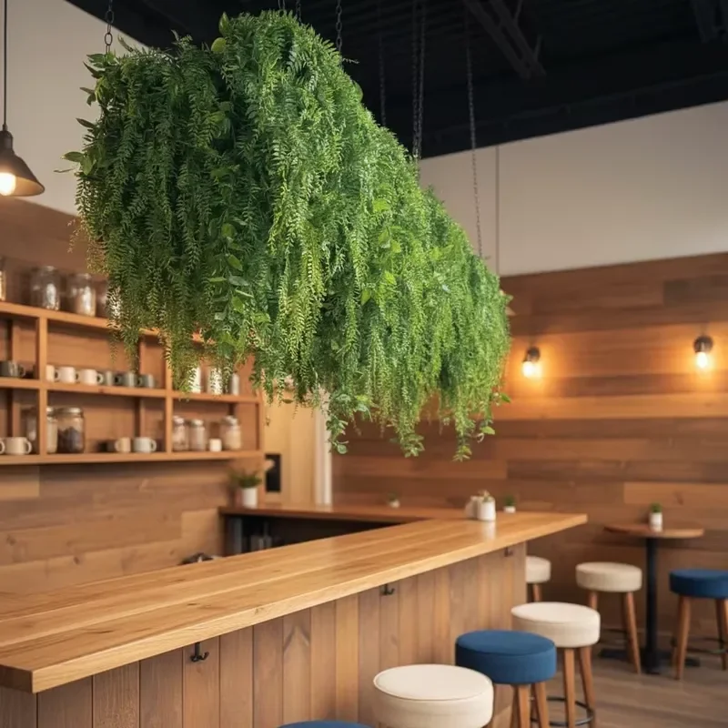 Artificial Hanging Plants for Ceiling Decor Indoor Outdoor Fake Vines Wedding Wall Decoration Greenery Home Garden Ornament
