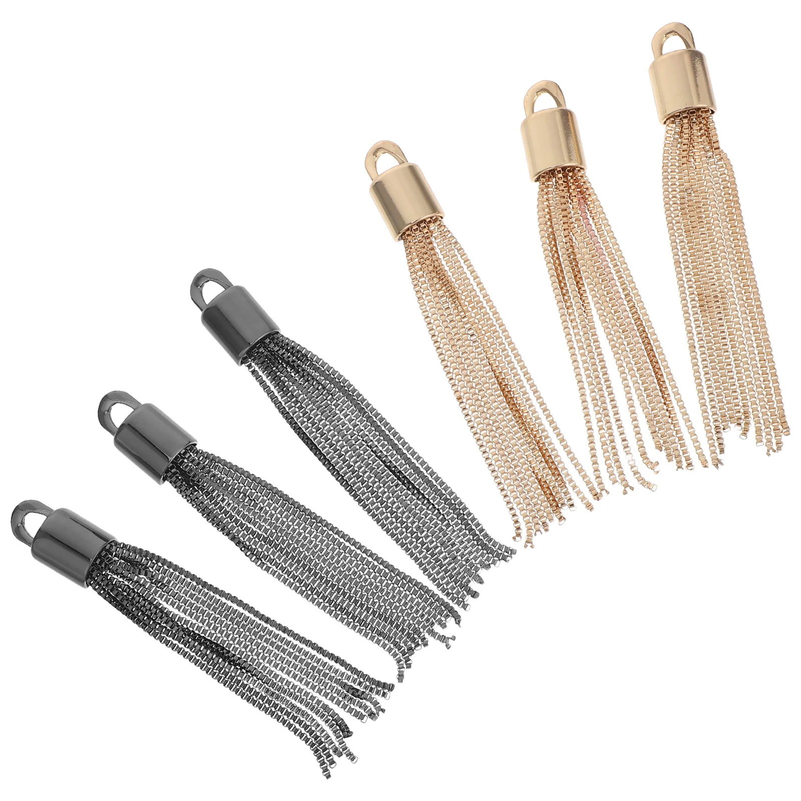 

6Pcs Hanging Ornament Backpack Charms Long Metal Keychain Tassels Alloy Bag Pendant for Handbag Accessories Jewelry Making