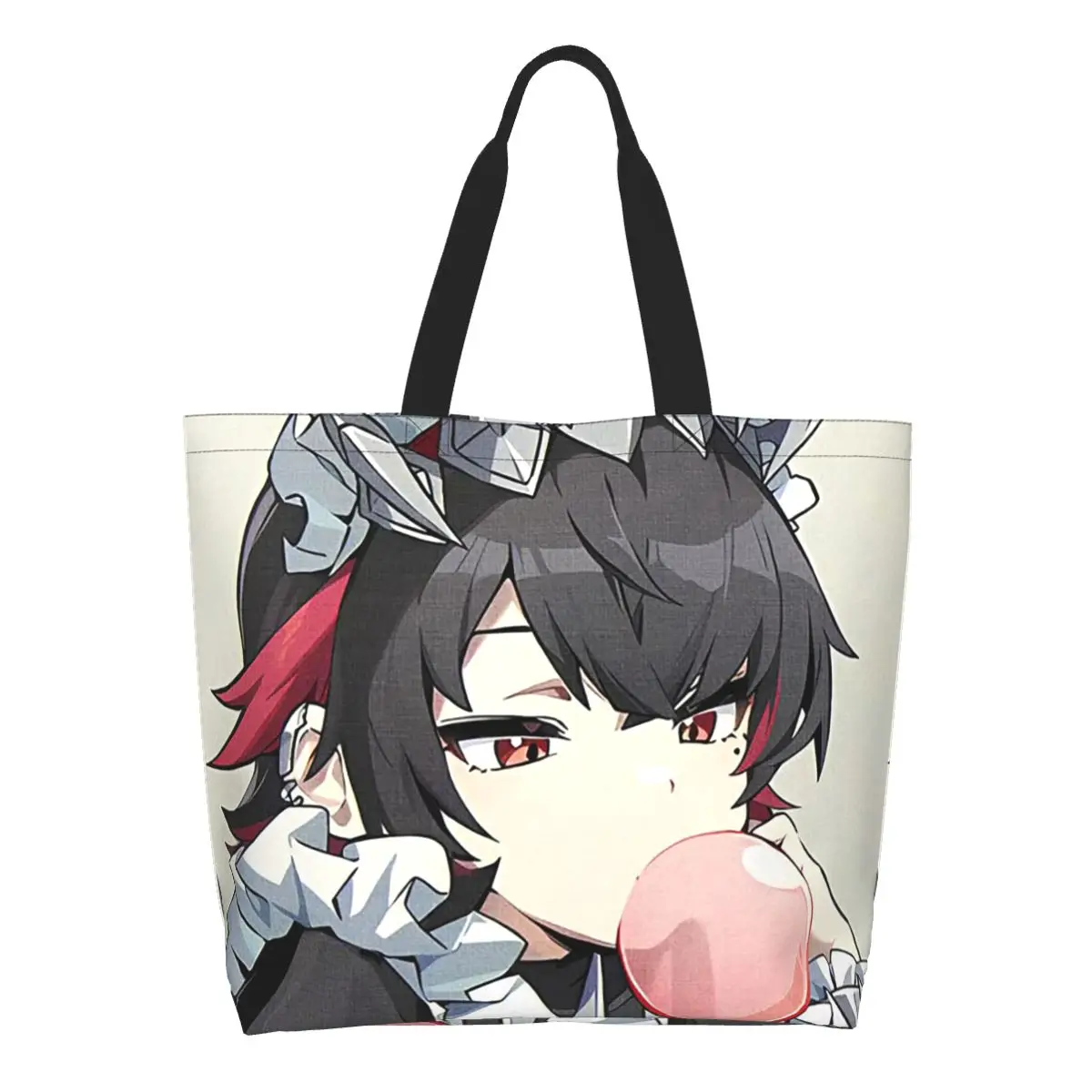 Game Zenless Zone Zero Ellen Joe Shopping Tote Bag Canvas Large Capacity Shoulder Bags Shopper Grocery Handbag for Women