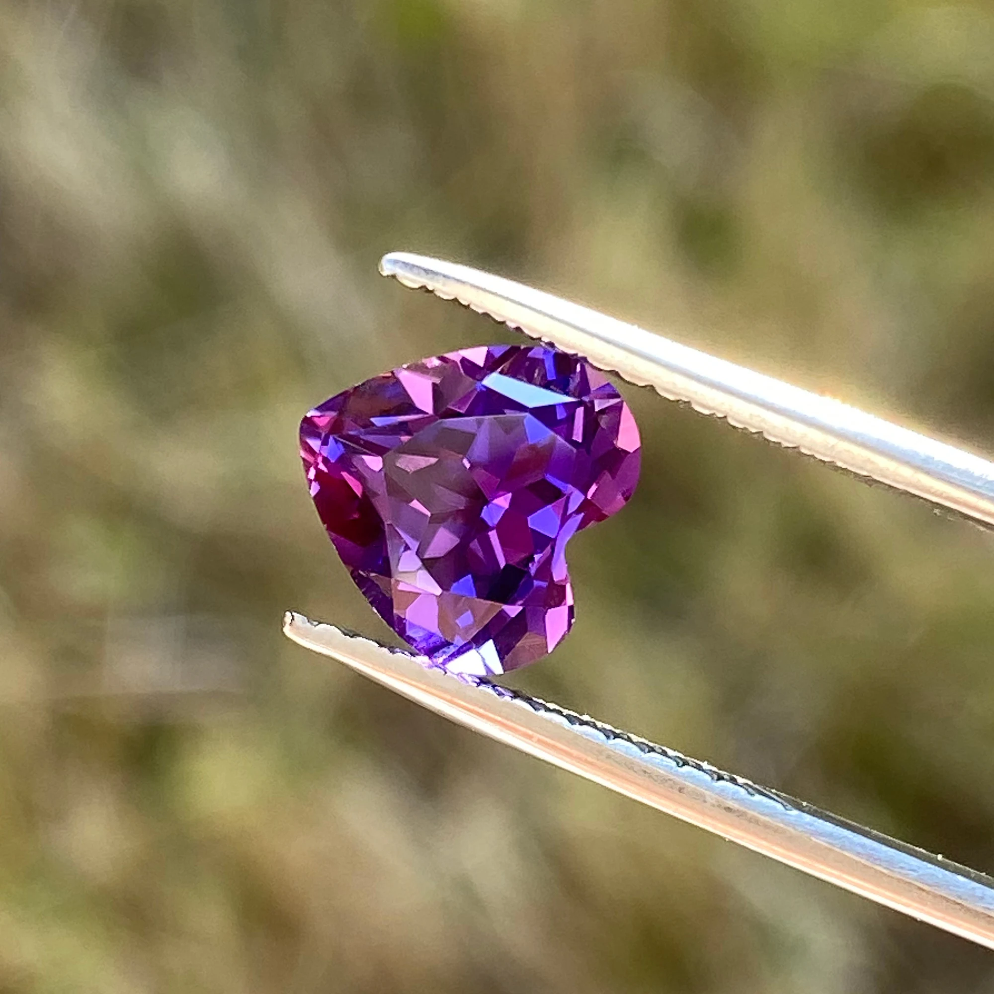 Eme jewe مختبر نمت الياقوت الأرجواني الأزرق القلب قطع الأحجار الكريمة للسحر مواد صنع المجوهرات المتقدمة مع شهادة AGL #4