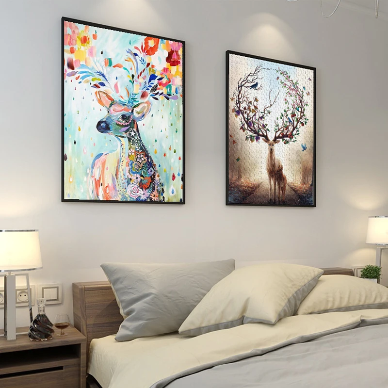 DIY 대형 퍼즐 게임 장난감 성인을위한 1000 조각 퍼즐 종이 직소 퍼즐 교육 지적 감압 장난감