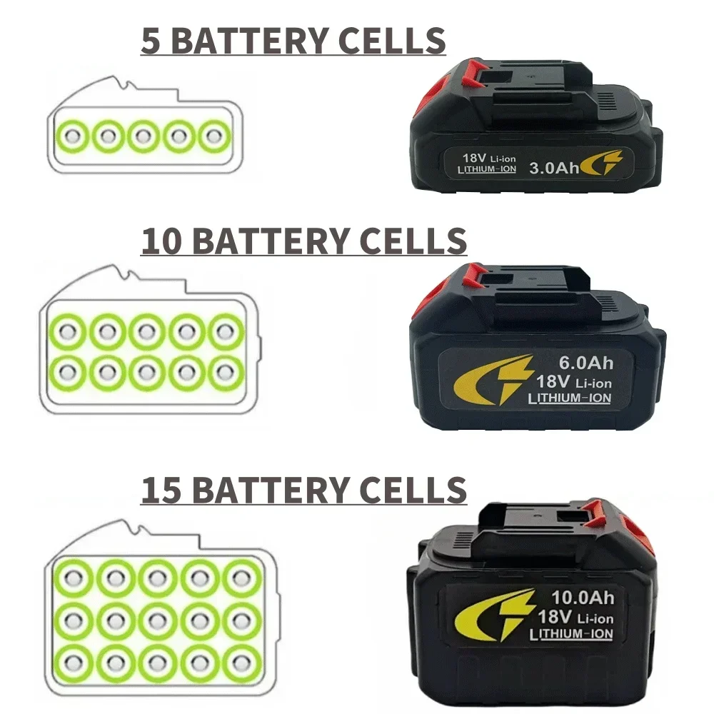 

18V 10Ah 6.0Ah 3.0Ah universal lithium battery , can be used for pastoral tools, Car washing machine spray gun, watering guns