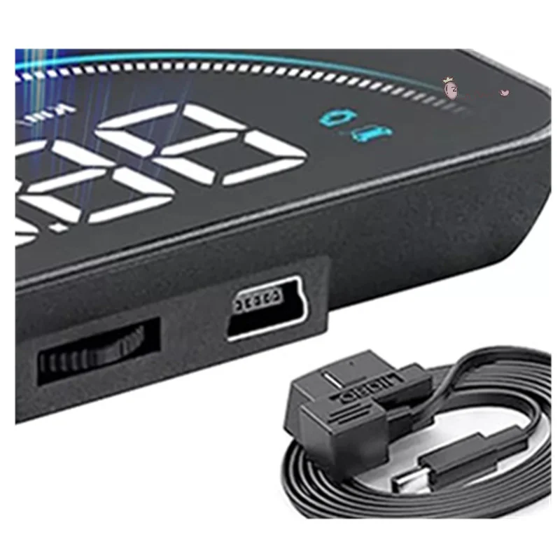 

M8 Автомобильный HUD Проекционный дисплей OBD2 Предупреждение о превышении скорости Температура воды Напряжение Светодиодный цифровой проектор для лобового стекла всех автомобилей