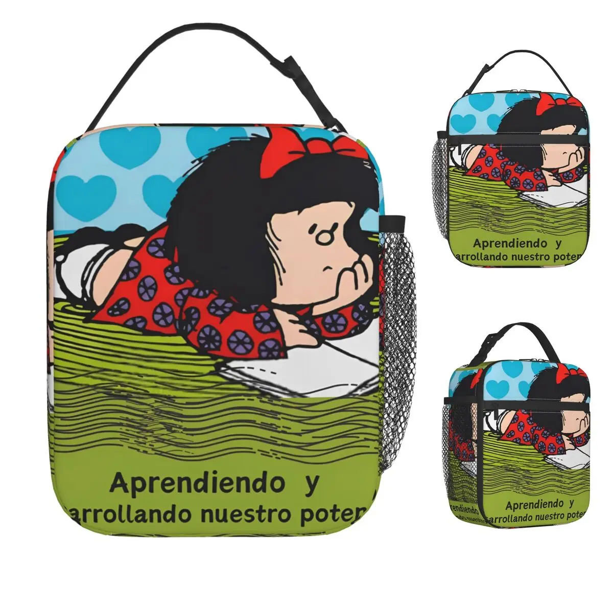 

Mafalda комикс мультфильм Kawaii сумка для обеда дорожный ланч-бокс для детей забавная сумка-тоут на заказ сумки для еды водонепроницаемая сумка-холодильник