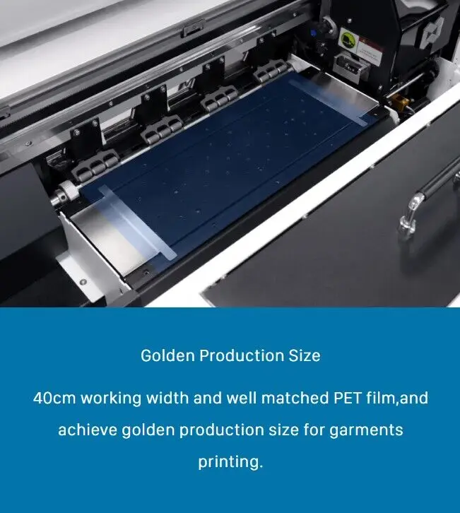 فئة أعلى 40 سنتيمتر 80 سنتيمتر اثنين i3200/i1600 رؤساء 2400 ديسيبل متوحد الخواص الحرارة الصحافة نقل الحيوانات الأليفة فيلم تي شيرت مخصص غطاء DTF آلة طباعة الملابس