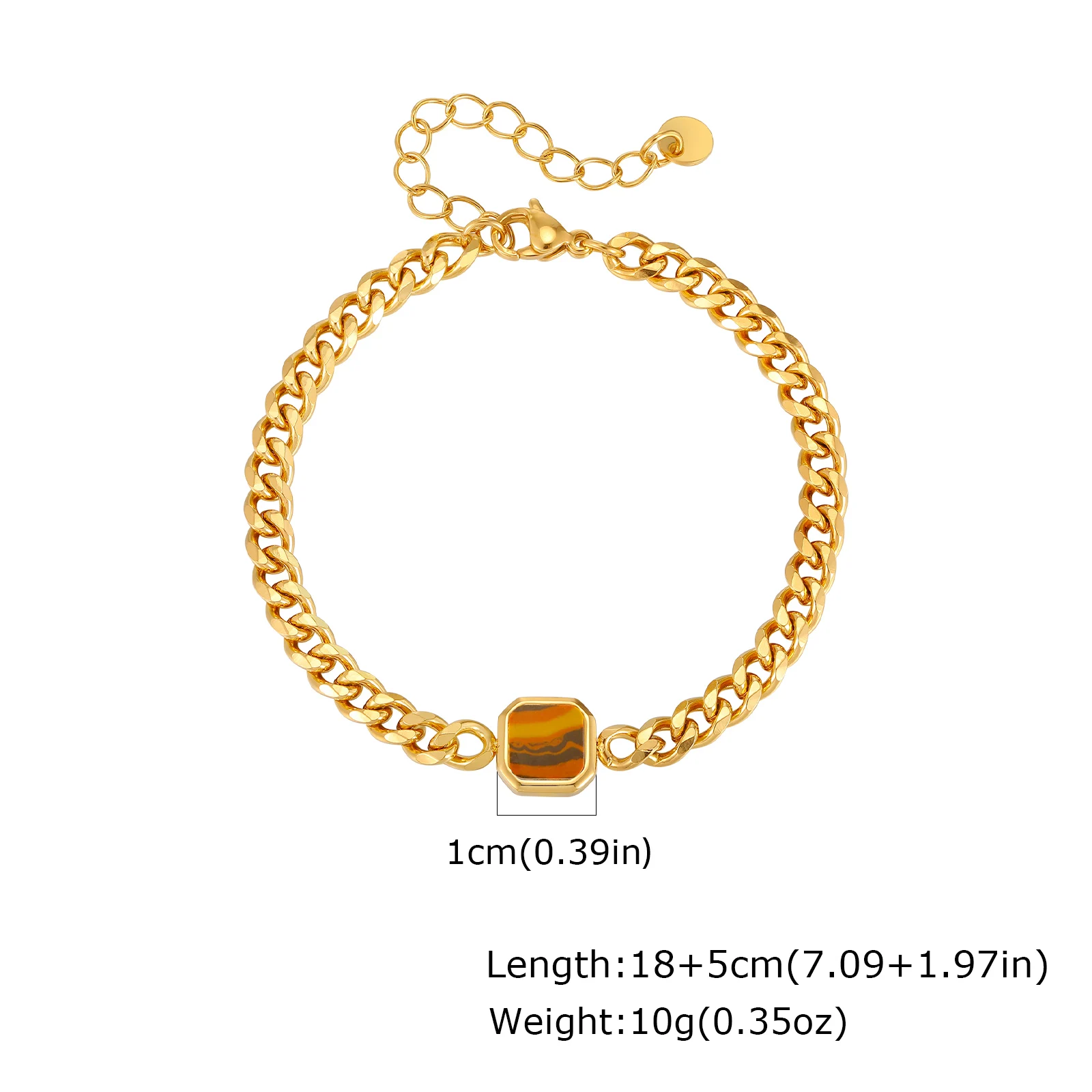 Trendiges Herrenarmband, kubanisches Kettenarmband aus Edelstahl, Schmuckgeschenk für Ehemann, BBF, Sohn