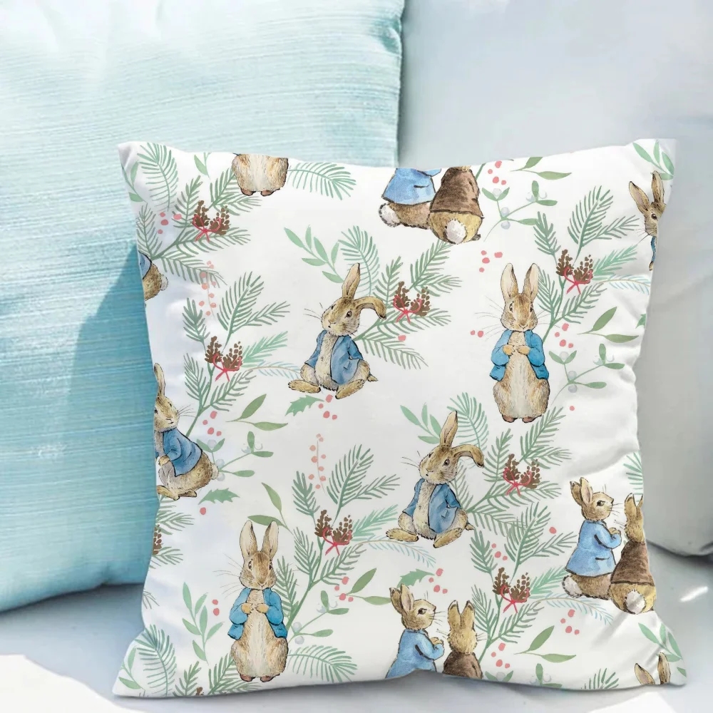 Cover for Ornamental Pillow Home Decor P-Peter-RabbitS Pillows Covers Decoration Bedroom Decorative Pillowcase for Living Room