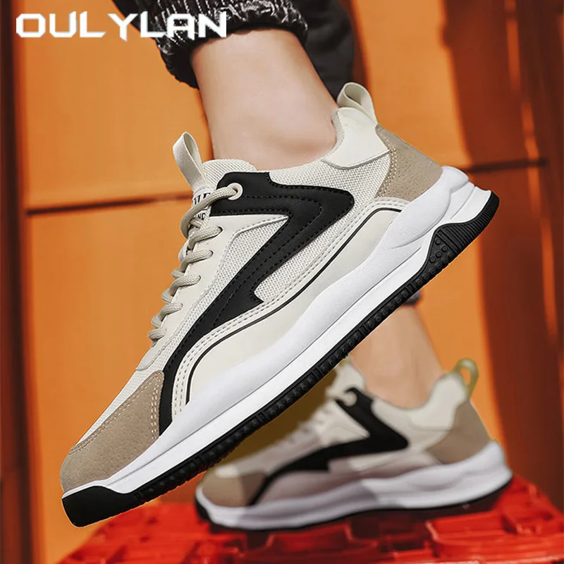 Oulylan Male Practical Trendy Running Footwear Men Non-slip Mesh Breathable Shoes Summer Vintage Daily Comfort Versatile Sneaker