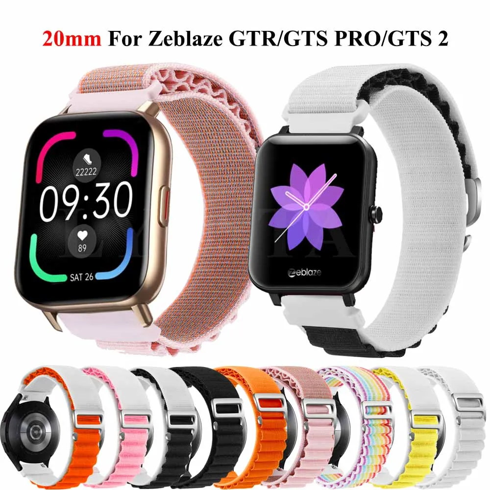 New 20mm Nylon Wristband Strap For Zeblaze GTS PRO GTS 2/Hybrid GTR 3 Smartwatch Sport Watchbands For Amazfit GTS 4 3 2 Bracelet