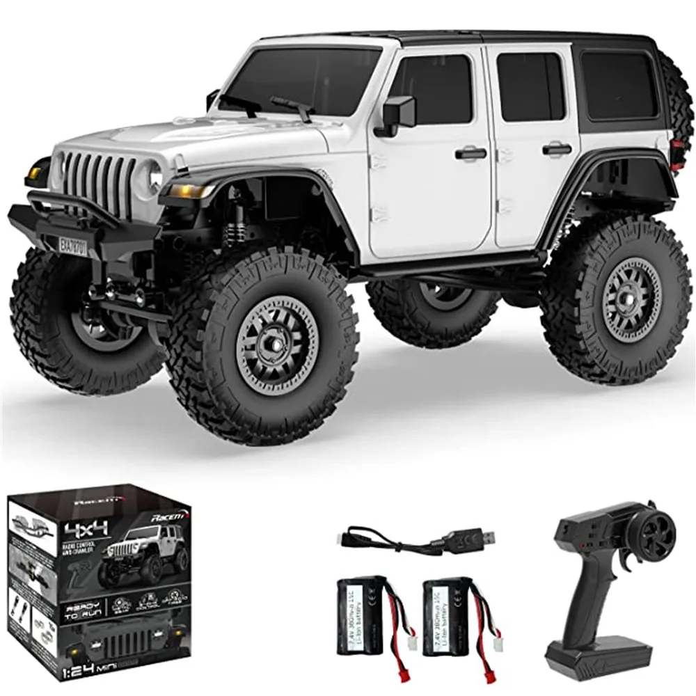 Exhobby 787-1 Rtr 1/24 2.4G 4wd Rc Auto Rock Crawler Led Licht Off-Road Klimwagen Voertuigen Modellen Speelgoed Geschenken Twee Batterijen