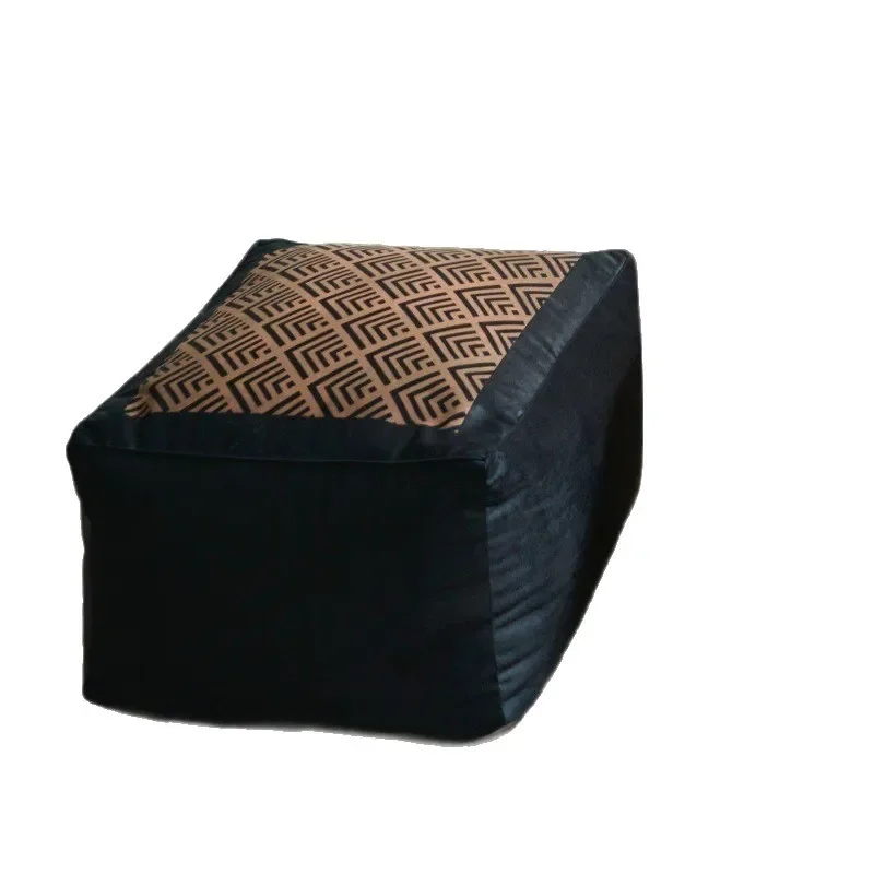 Medieval Style Low Stool Thick Footrest Removable Washable Cushion Lazy Sofa Tatami Seat American Home Furniture Wholesale