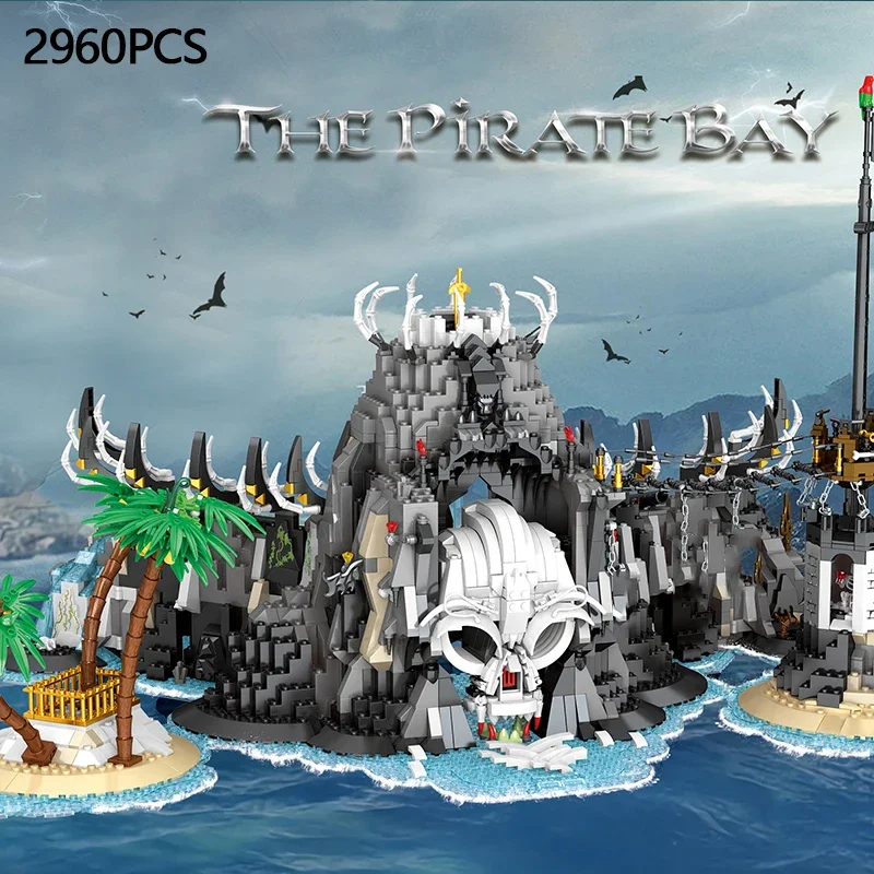 

2960PCS Building Blocks Toy Pirate's Bay Pirate Treasure Island Skull Bay DIY Construction Streetview Bricks Toys Kids Gifts