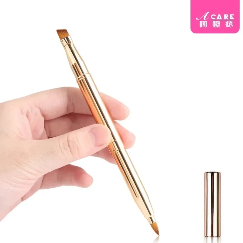 Pinceau à lèvres B1 P49-toile à lèvres débutant facile à utiliser brillant à lèvres vernis à lèvres contour naturel forme de lèvre pinceau de maquillage portable extensible