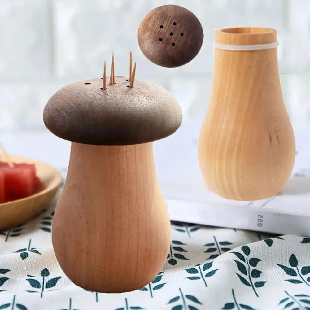 Mushroom shaped toothpick box with simple operation and sealing ring that does not come off, convenient to use, large capacity