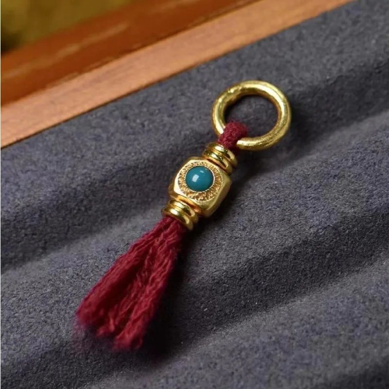 Colgante de borla tibetana Wenwan Mala con diseño de Vajra, estrella, luna y Bodhi, accesorio creativo de cuentas DIY, unisex, hecho a mano, para uso diario, regalo