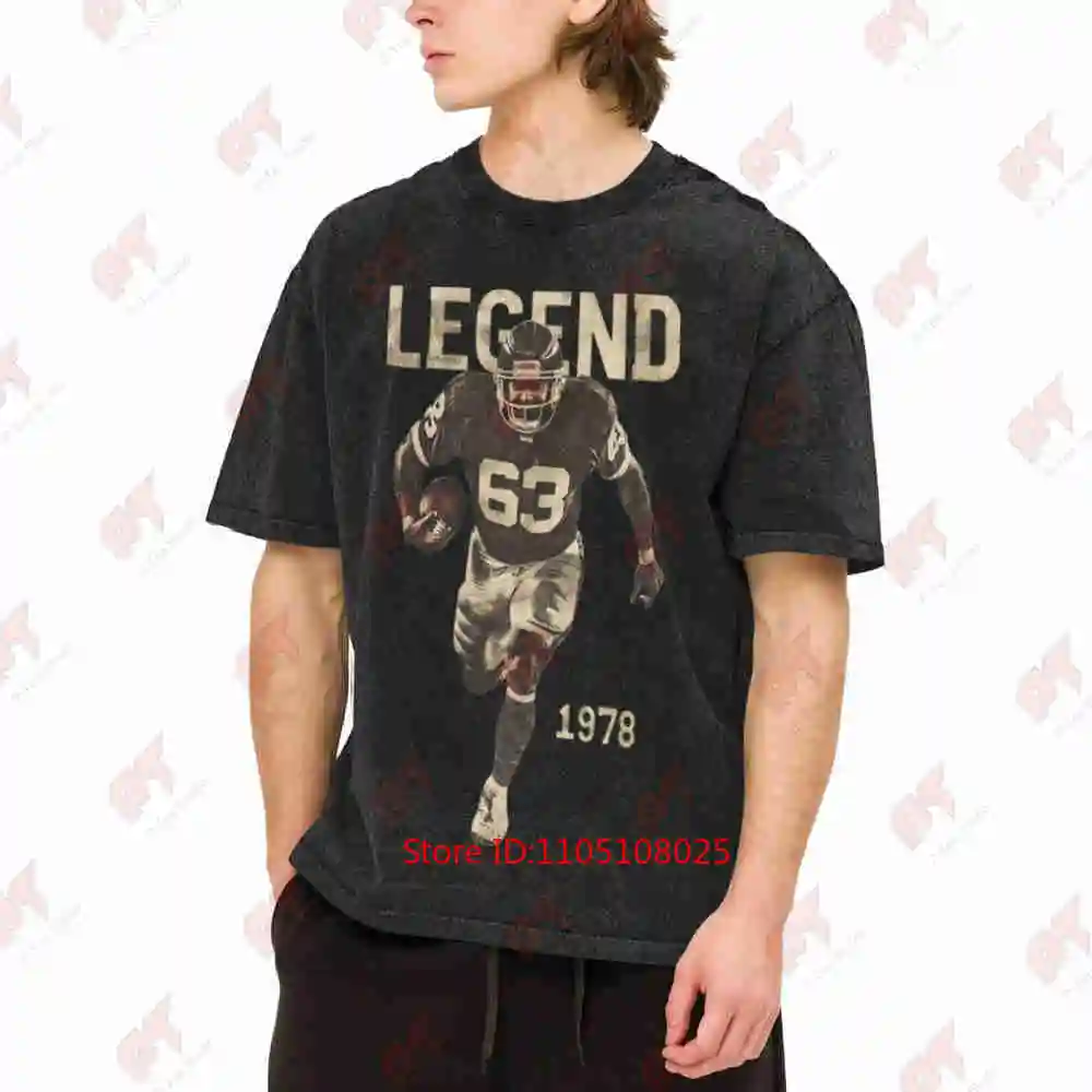 Mosquito 63 American Football Legend Bulldozer Vintage Washed Tee Pure Cotton T-Shirt